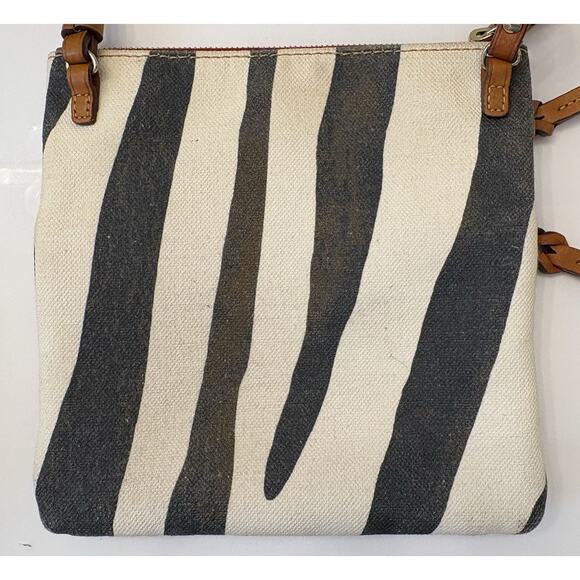 Vintage Dooney and Bourke Small Triple Zip Zebra Print Crossbody J343423 - Picture 6 of 14